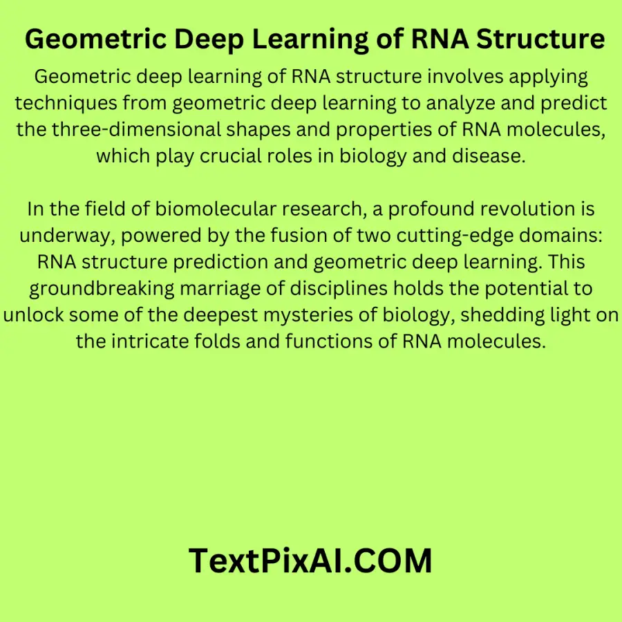 Geometric Deep Learning of RNA Structure