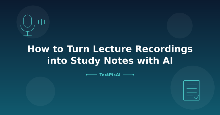 How to Turn Lecture Recordings into Study Notes with AI
