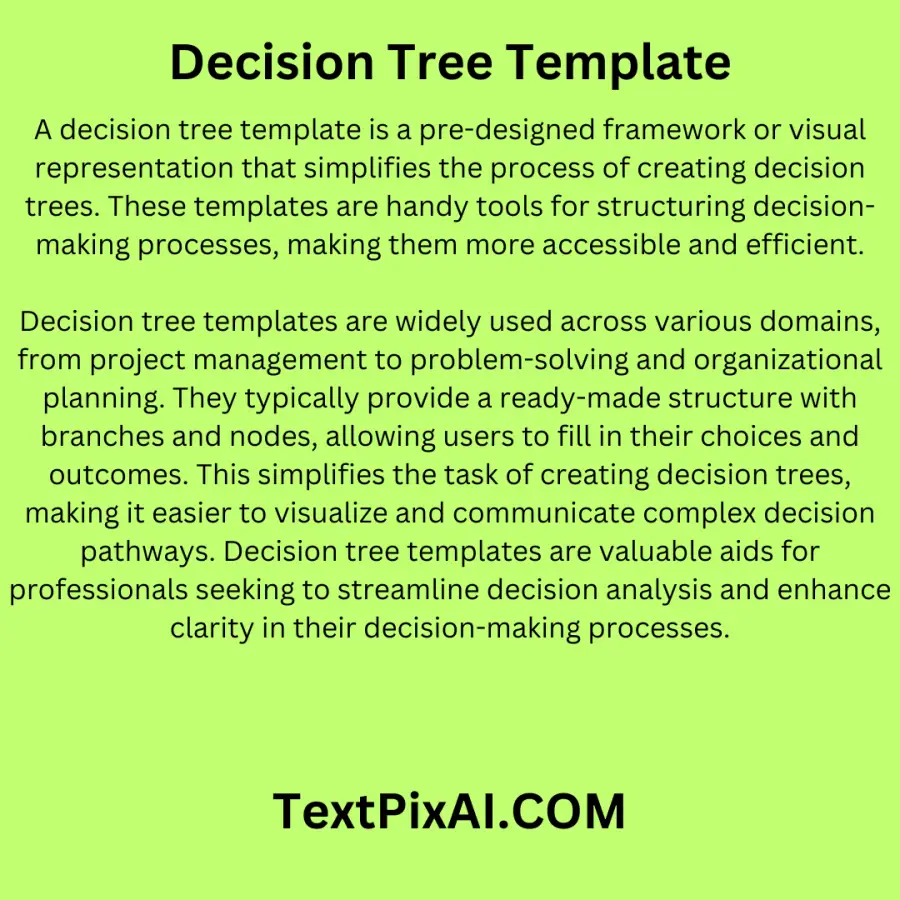 Decision Tree Template: A Comprehensive Guide with Examples