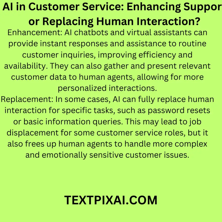 AI in Customer Service: Enhancing Support or Replacing Human Interaction?