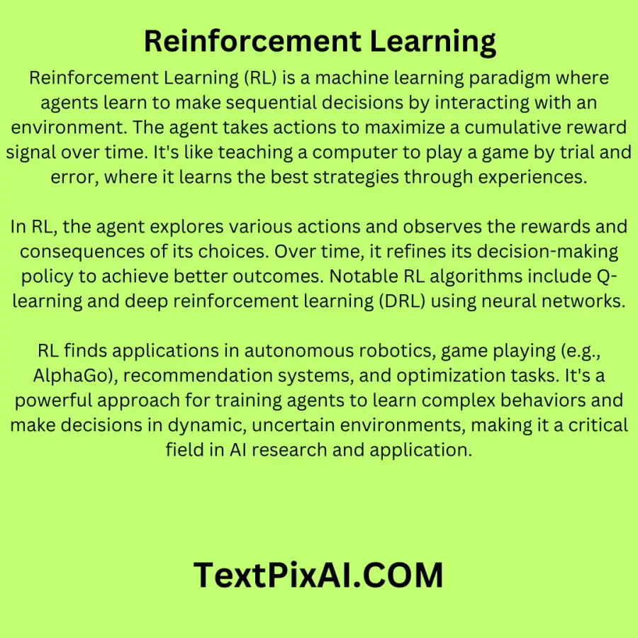 Reinforcement Learning