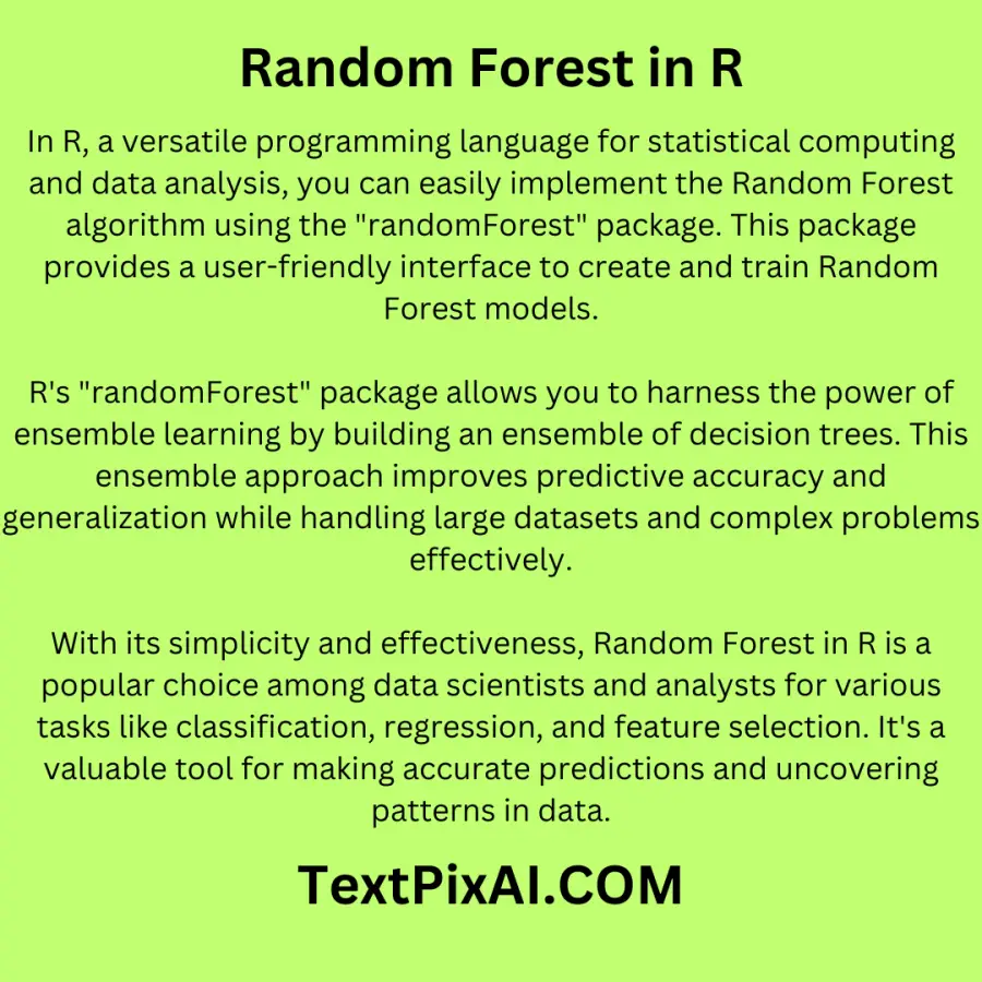 Random Forest in R: A Comprehensive Guide for Effective Machine Learning