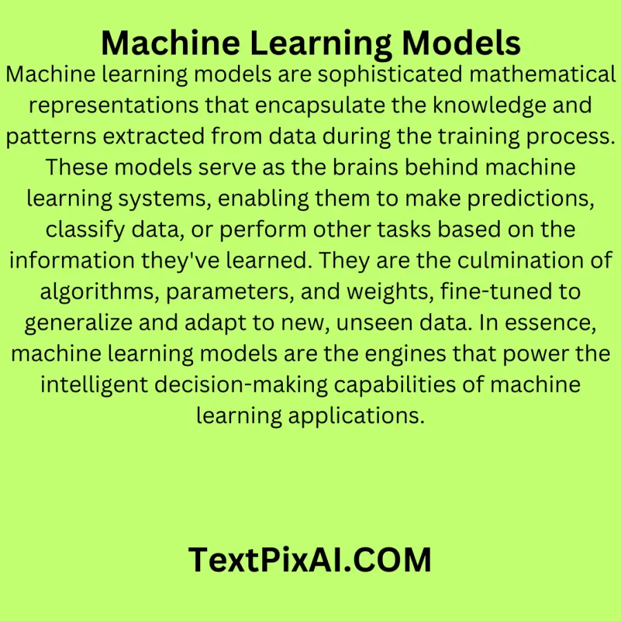 Machine Learning Models