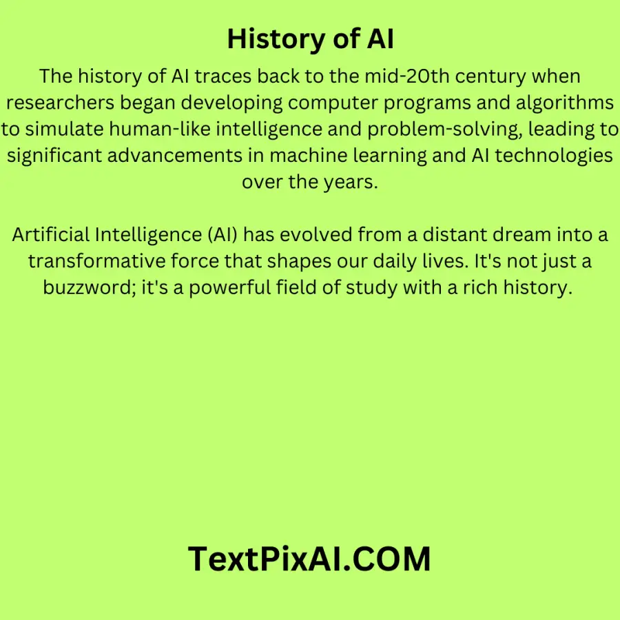 History of AI (Artificial Intelligence)