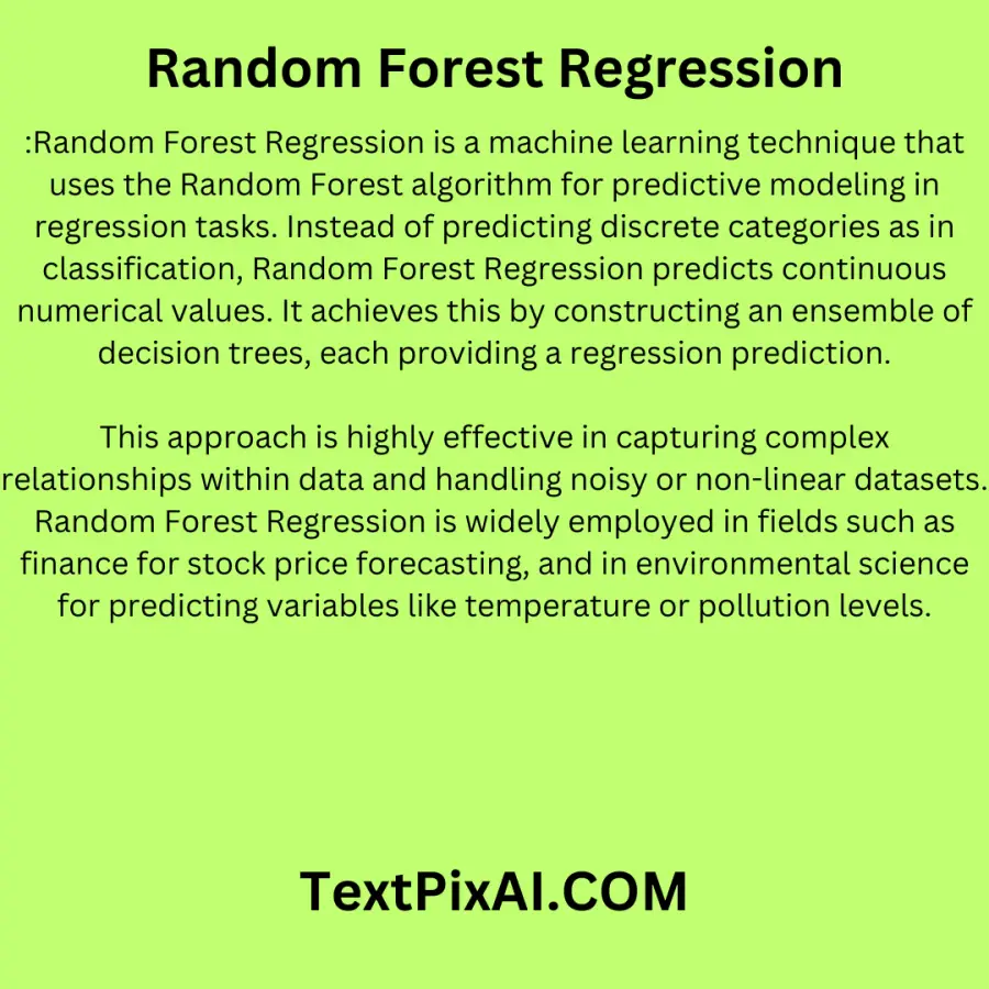 Random Forest Regression: A Comprehensive Guide to Predictive Modeling