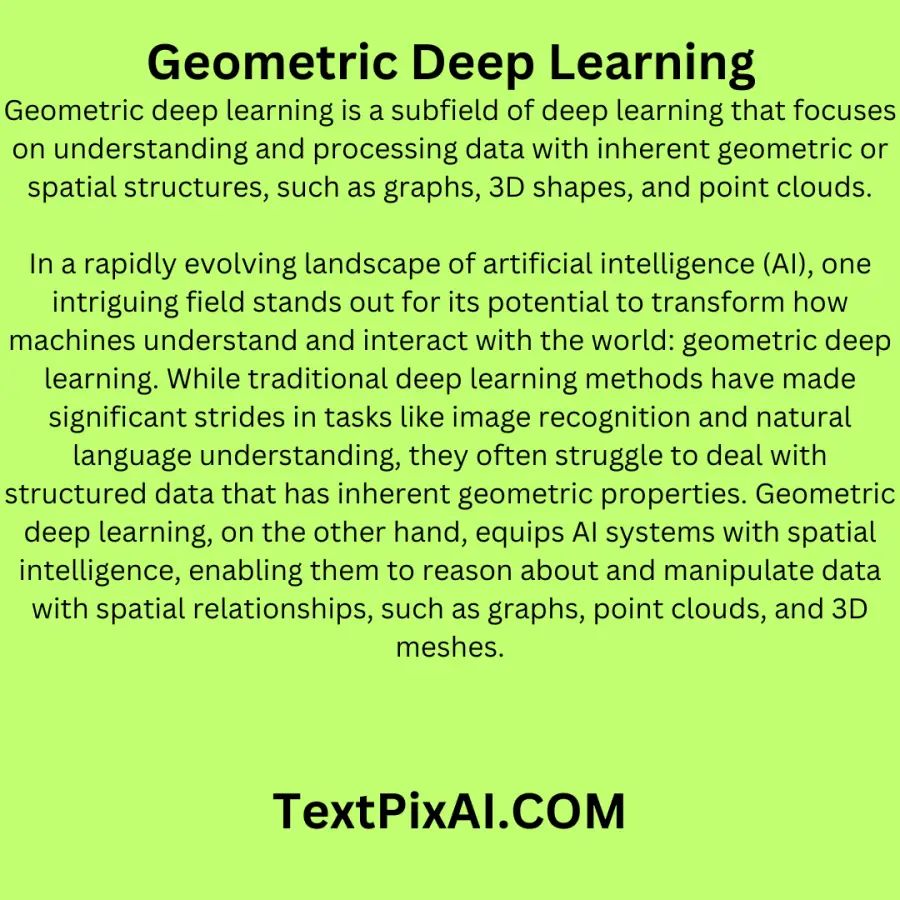 Geometric Deep Learning